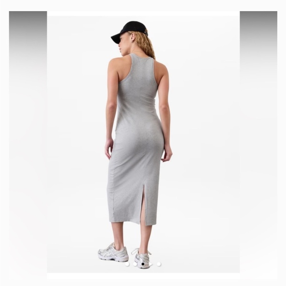 Athleta signature rib maxi dress in grey, size XS. Grey athletic dress - Picture 2 of 8